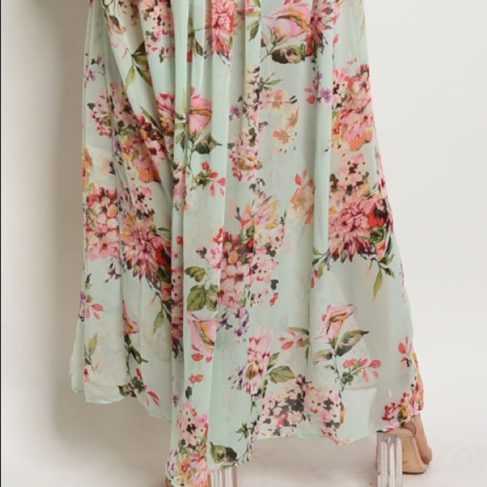 ☀️LAST1️⃣//MINT GREEN FLORAL DRESS - Picture 6 of 14